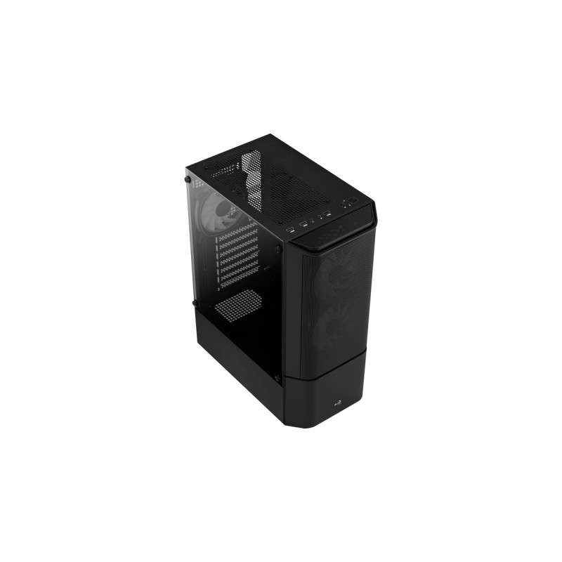 Aerocool Quantum Mesh v2 TG , Tower-Gehäuse(schwarz/grau, Seitenteil aus Tempered Glass)