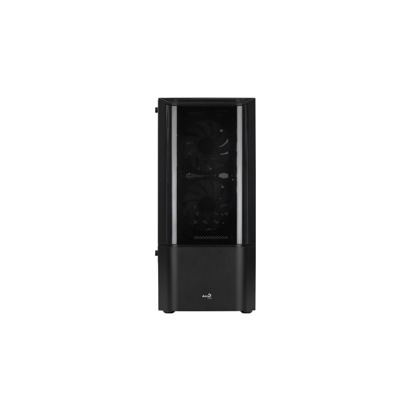 Aerocool Quantum v2 TG, Tower-Gehäuse(schwarz/grau, Front und Seitenteil aus Tempered Glass)