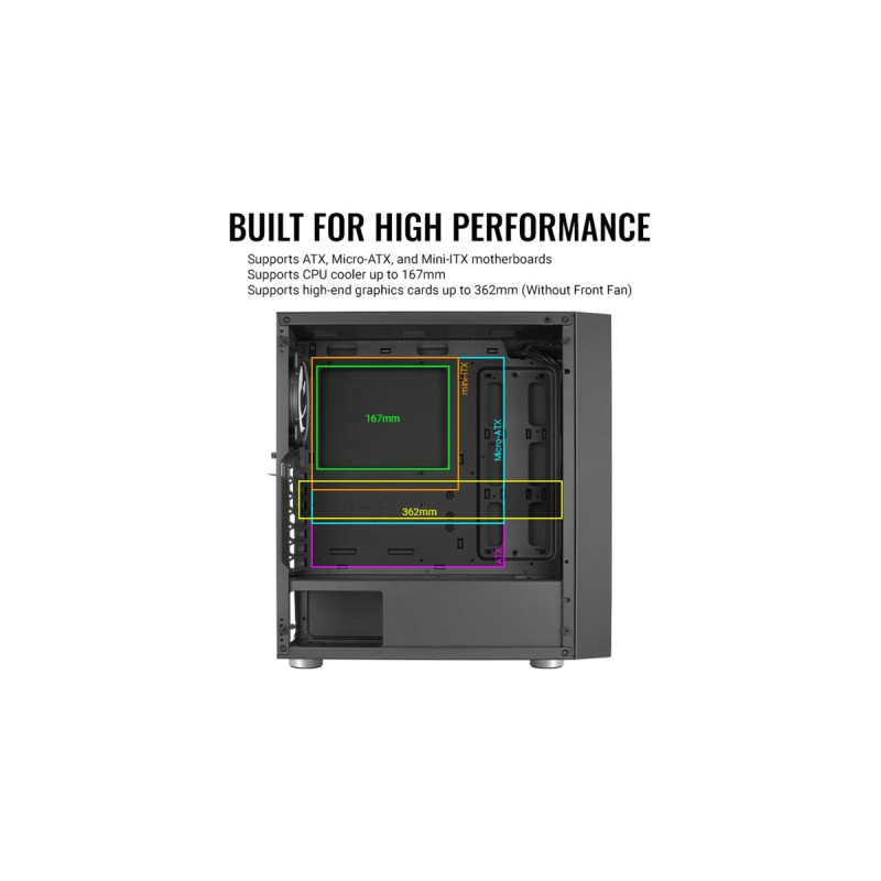 Aerocool Skribble, Tower-Gehäuse(schwarz)