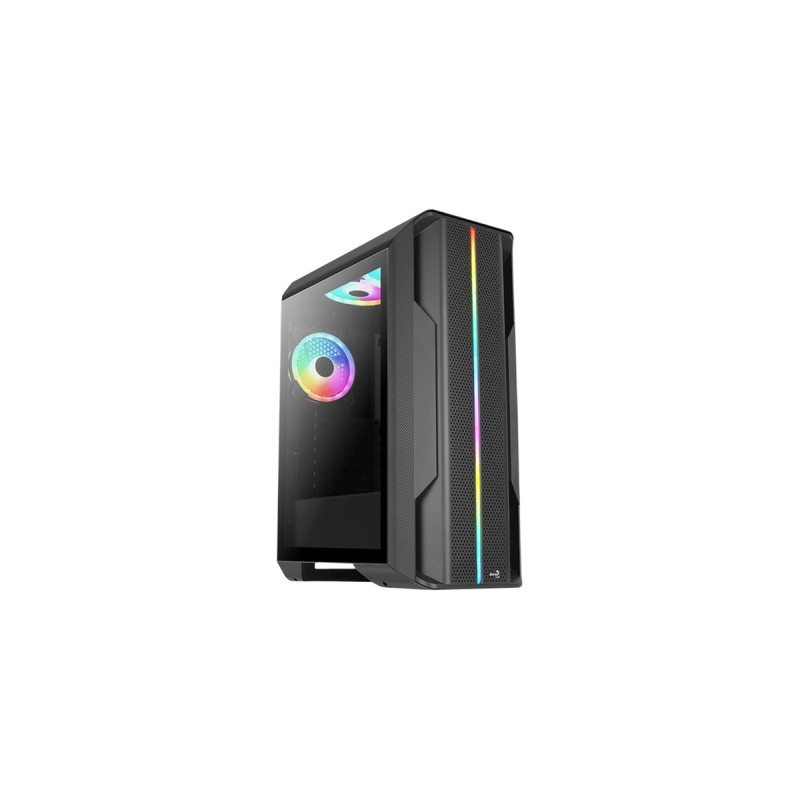 Aerocool Splinter Duo-G-BK-v1, Tower-Gehäuse(schwarz, Tempered Glass)