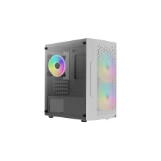 Aerocool Trinity Mini G-WT-v3, Tower-Gehäuse(weiß, Tempered Glass)