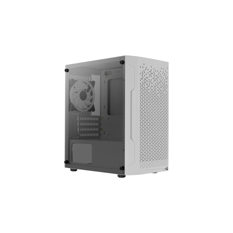 Aerocool Trinity Mini G-WT-v3, Tower-Gehäuse(weiß, Tempered Glass)