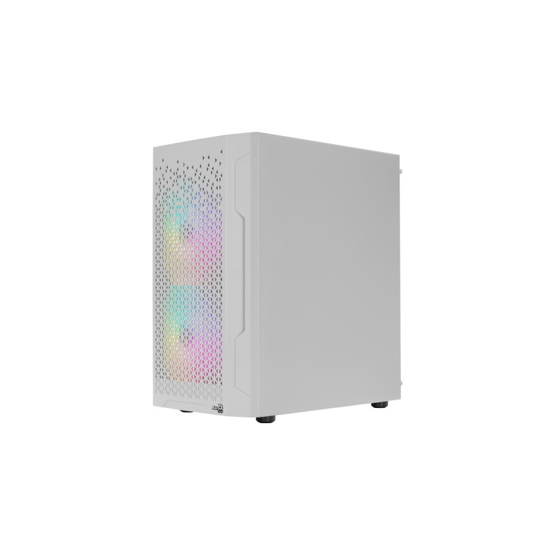 Aerocool Trinity Mini G-WT-v3, Tower-Gehäuse(weiß, Tempered Glass)