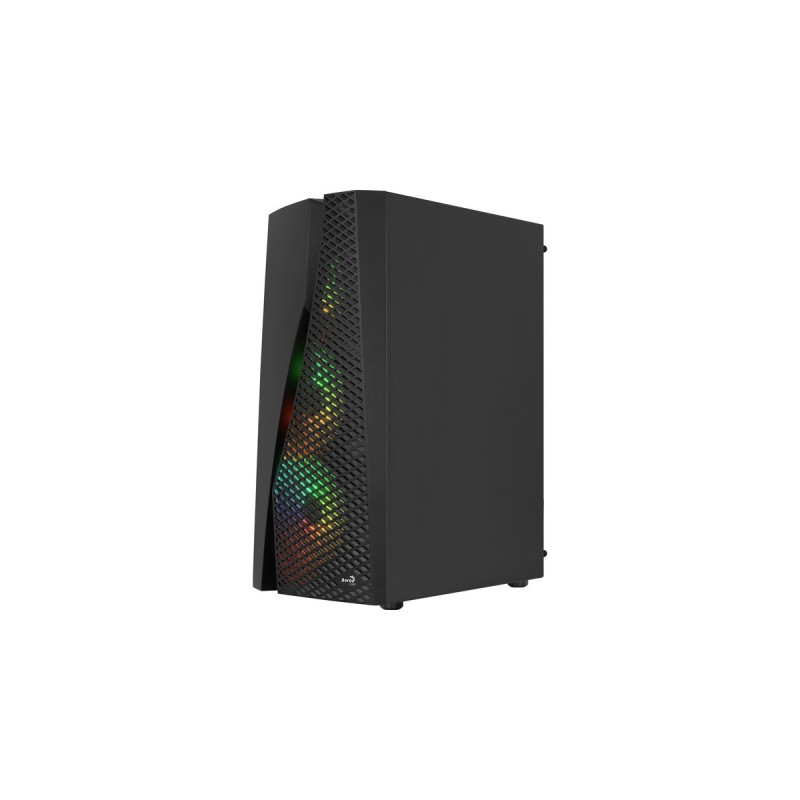 Aerocool Wave-G-BK-v3, Tower-Gehäuse(schwarz, Gehärtetes Glas)