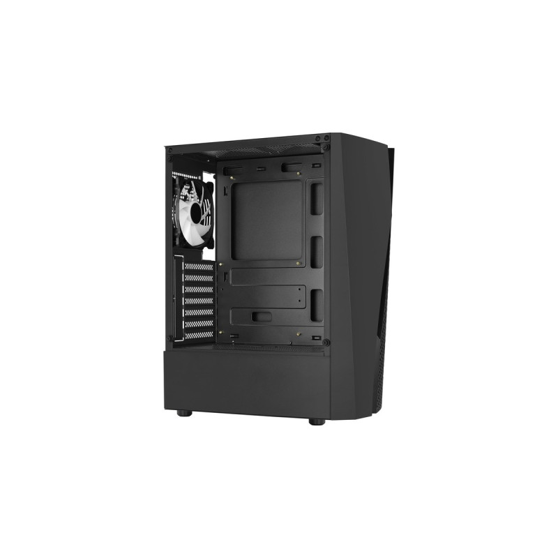 Aerocool Wave-G-BK-v3, Tower-Gehäuse(schwarz, Gehärtetes Glas)