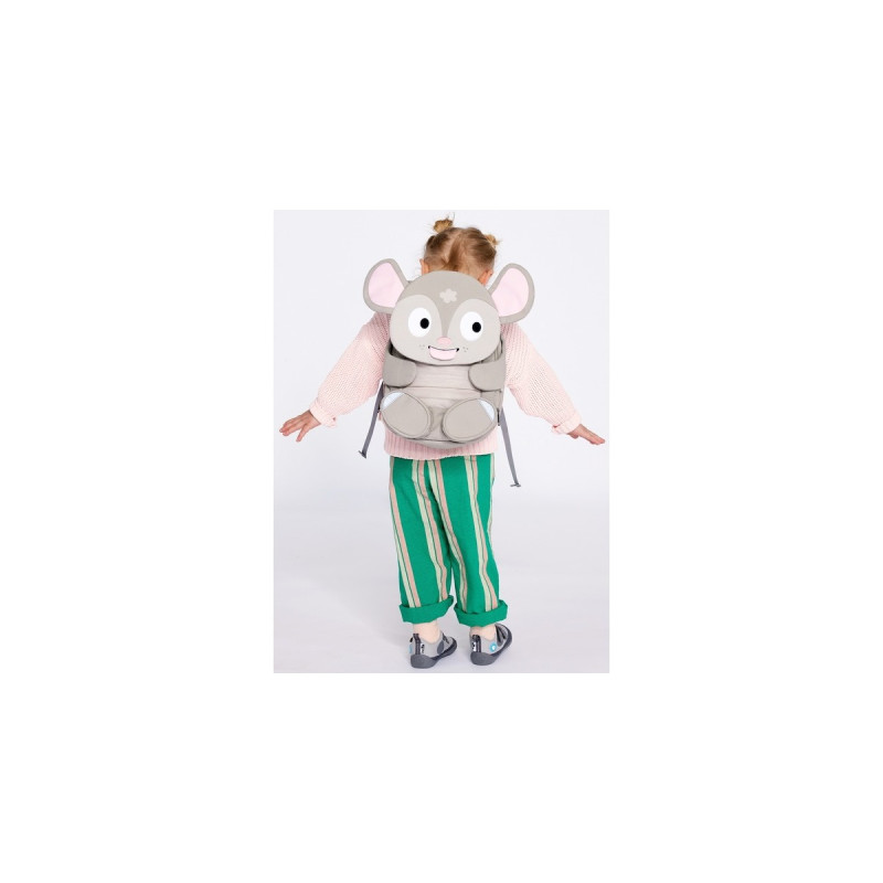 Affenzahn Großer Freund Tonie Maus, Rucksack(grau/pink)