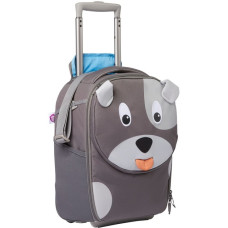 Affenzahn Kinderkoffer Hugo Hund, Trolley(grau)
