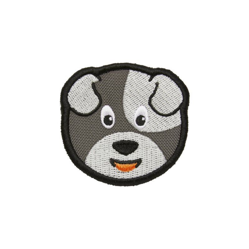 Affenzahn Klett-Badge Hund, Patch(grau)