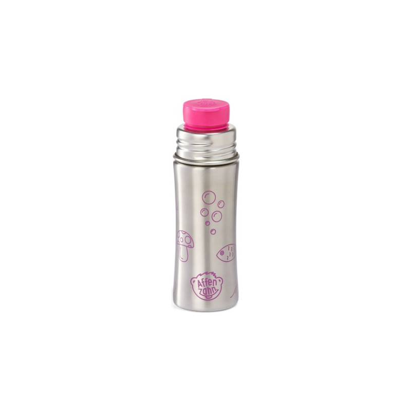 Affenzahn Trinkflasche Eule(pink/edelstahl, 0,33 Liter)