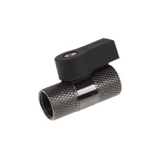 Alphacool 2 Wege Kugelhahn, Hahnstück(schwarz)