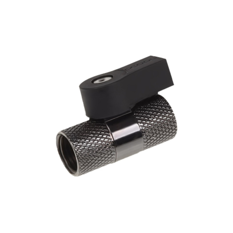 Alphacool 2 Wege Kugelhahn, Hahnstück(schwarz)