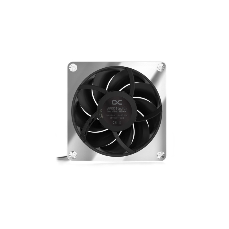Alphacool Apex Stealth Metal 120mm Lüfter 2000rpm, Gehäuselüfter(chrom)