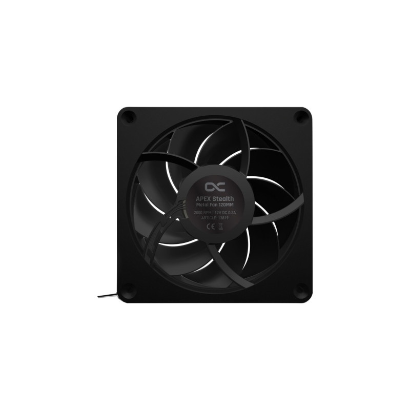 Alphacool Apex Stealth Metal 120mm Lüfter 2000rpm, Gehäuselüfter(schwarz)