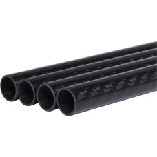 Alphacool Carbon HardTube 13mm 4x 80cm, Rohr(schwarz, 4er Set)