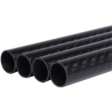 Alphacool Carbon HardTube 16mm 4x 80cm, Rohr(schwarz, 4er Set)
