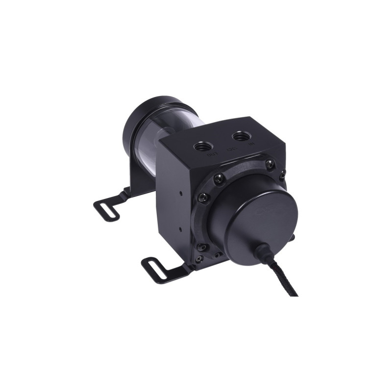 Alphacool Core 100 Aurora Reservoir Acetal/Acryl mit VPP Apex Pumpe(schwarz, Ausgleichsbehälter mit Pumpe)