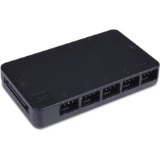 Alphacool Core 10x 4-Pin PWM Splitter, Lüftersteuerung(schwarz, mit SATA-Stromanschluss)