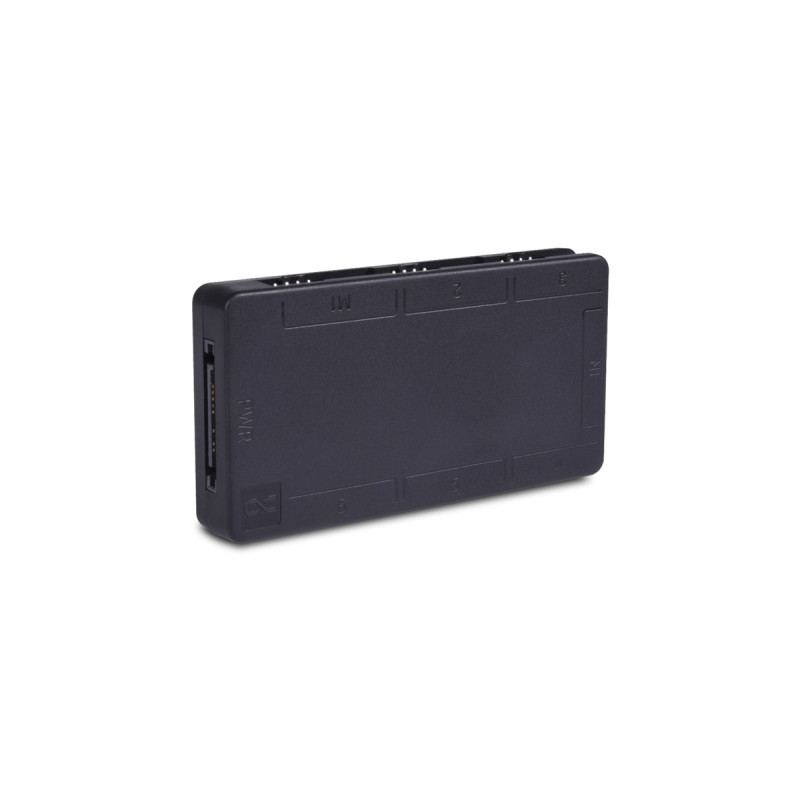 Alphacool Core 6x 4-Pin PWM/DRGB Splitter, Lüftersteuerung(schwarz, mit SATA-Stromanschluss)