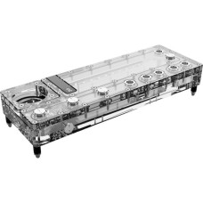 Alphacool Core Distro Plate 360 Rechts VPP/D5, Verteiler(transparent/silber, integrierter Ausgleichsbehälter)