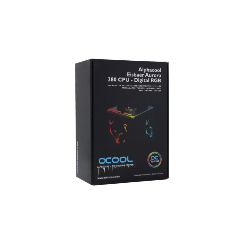 Alphacool Eisbaer Aurora 280 CPU - Digital RGB 280mm, Wasserkühlung(schwarz)
