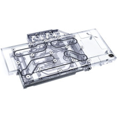 Alphacool Eisblock Aurora Acryl GPX-N RTX 3090/3080 Gaming/Eagle mit Backplate, Wasserkühlung(transparent/silber)