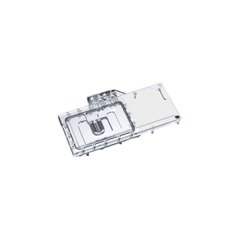 Alphacool Eisblock Aurora Acryl GPX-N RTX 3090 TI FTW3 Ultra mit Backplate, Wasserkühlung(transparent/silber)
