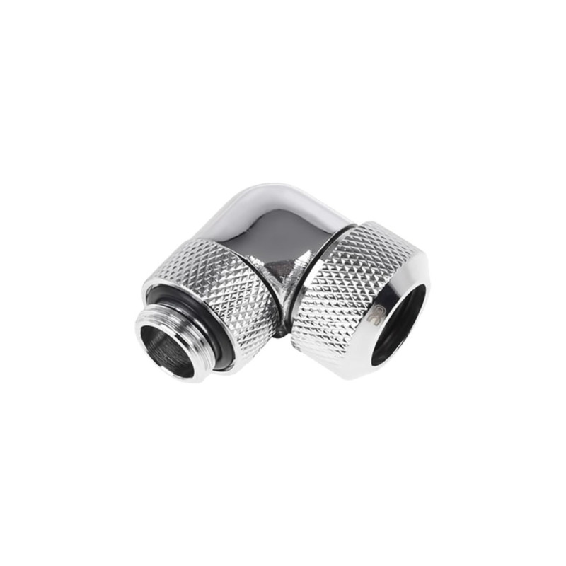 Alphacool Eiszapfen 13mm HardTube Anschraubtülle 90° drehbar, Verbindung(chrom, G1/4 für Acryl-Messingrohre - Chrome)
