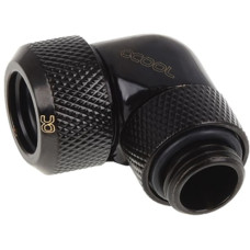 Alphacool Eiszapfen 13mm HardTube Anschraubtülle 90° drehbar, Verbindung(schwarz, G1/4 für Acryl-Messingrohre - Deep Black)