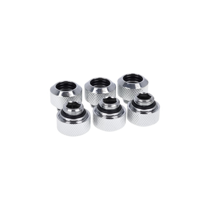 Alphacool Eiszapfen 13mm HardTube Anschraubtülle G1/4, Schrauben-Set(silber, für Acryl- Messingrohre, 6 Stück)