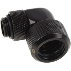 Alphacool Eiszapfen 16mm HardTube Anschraubtülle 90° drehbar, Verbindung(schwarz, G1/4 für Acryl-Messingrohre - Deep Black)