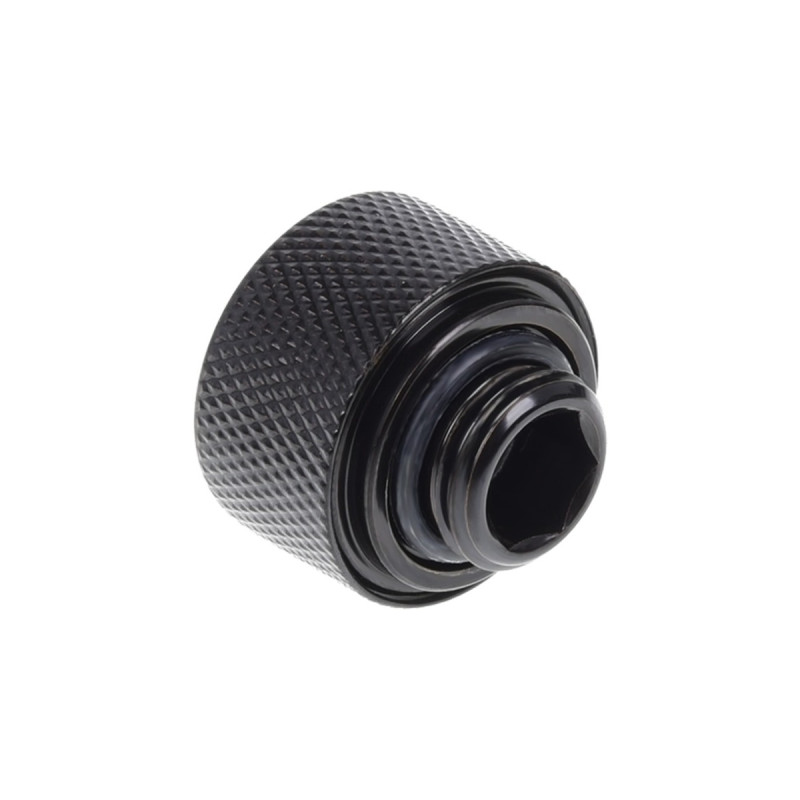 Alphacool Eiszapfen 16mm HardTube Anschraubtülle G1/4, Schrauben-Set(schwarz, für Acryl- Messingrohre, 6 Stück)