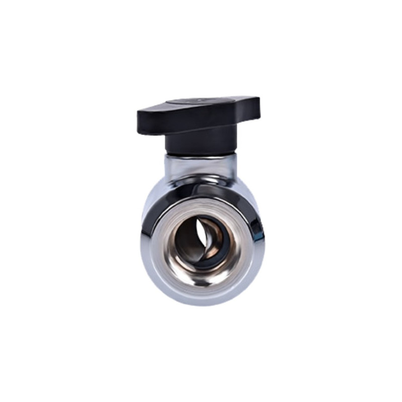 Alphacool Eiszapfen 2 Wege Kugelhahn G1/4, Hahnstück(chrom)