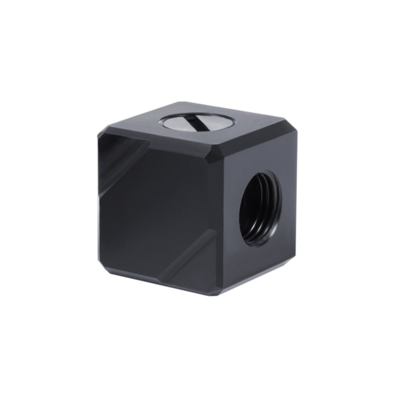 Alphacool Eiszapfen Anschlussterminal 4-Fach G1/4 IG, Verbindung(schwarz, Black Acetal)