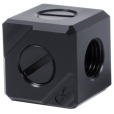 Alphacool Eiszapfen Anschlussterminal 5-Fach G1/4 IG, Verbindung(schwarz, Black Acetal)