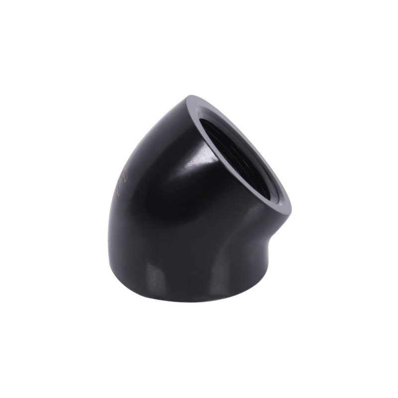 Alphacool Eiszapfen L-Verbinder 45° G1/4 IG auf G1/4 IG - schwarz, Verbindung(schwarz)