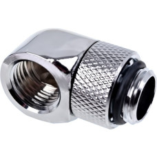 Alphacool Eiszapfen L-Verbinder, Anschlüsse(chrom, 360° drehbar)