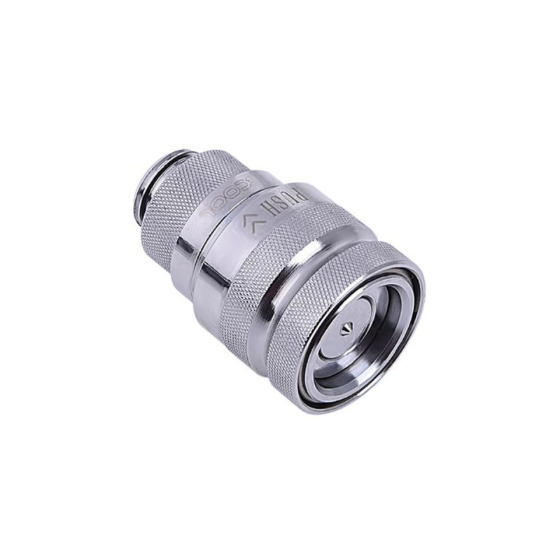 Alphacool Eiszapfen Schnellverschluss Kupplung G1/4 AG - Chrome, Verbindung(chrom, für weiche Schläuche (PVC, Silikon, Neoprene))