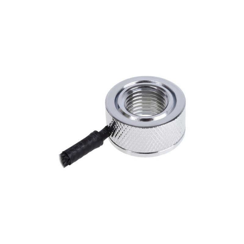 Alphacool Eiszapfen Temperatursensor G1/4 IG/IG(chrom, mit AG Adapter - Chrome)