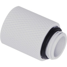 Alphacool Eiszapfen Verlängerung 20mm G1/4 AG auf G1/4 IG - White(weiß, für weiche Schläuche (PVC, Silikon, Neoprene))