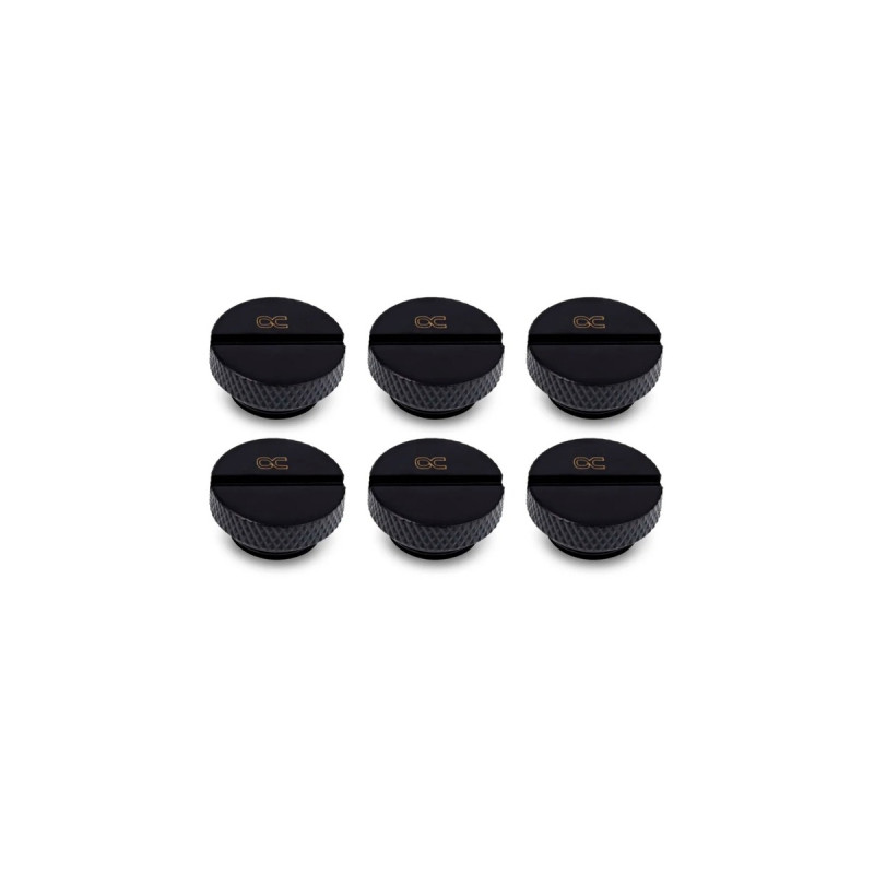 Alphacool Eiszapfen Verschlussschraube, Verbindung(schwarz, 6 Stück)