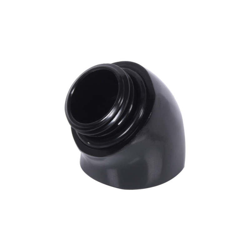 Alphacool Eiszapfen Winkeladapter 45° G1/4 AG auf G1/4 IG - schwarz, Verbindung(schwarz)