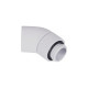 Alphacool Eiszapfen Winkeladapter 45° drehbar G1/4 AG auf G1/4 IG - White, Anschlüsse(weiß)