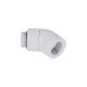 Alphacool Eiszapfen Winkeladapter 45° drehbar G1/4 AG auf G1/4 IG - White, Anschlüsse(weiß)