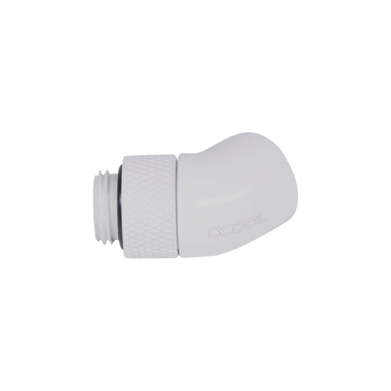 Alphacool Eiszapfen Winkeladapter 45° drehbar G1/4 AG auf G1/4 IG - White, Anschlüsse(weiß)