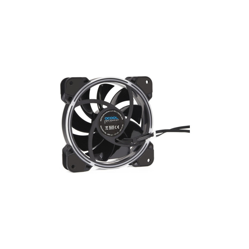 Alphacool Eiszyklon Aurora LUX PRO 2 Digital RGB 120x120x25mm, Gehäuselüfter(schwarz)