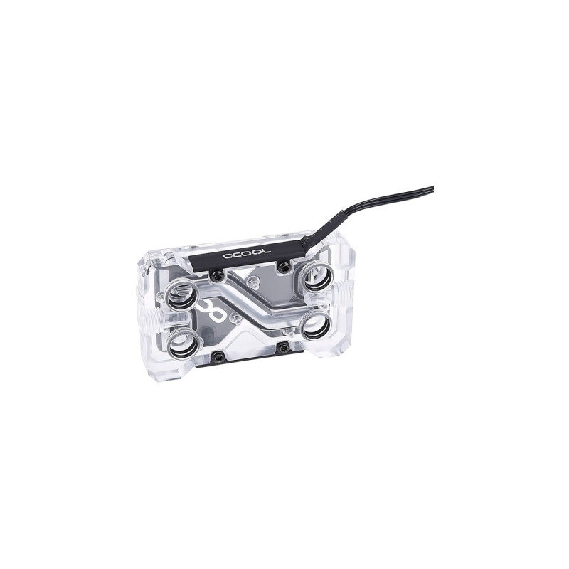 Alphacool GPX SLI Connector Dual - Acryl - Addressable RGB - 3 PCI-E Space, Verbindung(transparent)