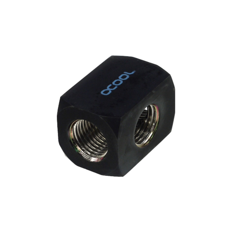 Alphacool HF Anschlussterminal TEE T-Stück Rund G1/4, Anschlüsse(schwarz)