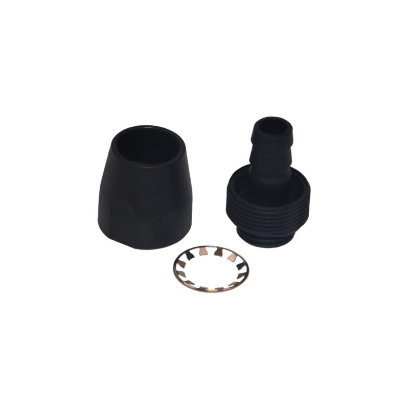 Alphacool HF Anschraubtülle TPV - 12,7/7,6mm Gerade - Black, Verbindung(schwarz)