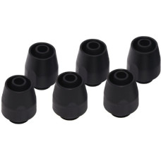 Alphacool HF Anschraubtülle TPV - Gerade - Black, Verbindung(schwarz (matt), 6er Set, gerade)