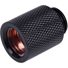 Alphacool HF Verlängerung G1/4 auf G1/4 20mm - Deep Black, Verbindung(schwarz (matt), für weiche Schläuche (PVC, Silikon, Neoprene))